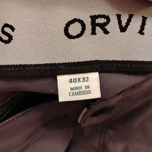 Orvis pants mens 40x32 navy blue nylon stretch performance water repellent media - Picture 7 of 10